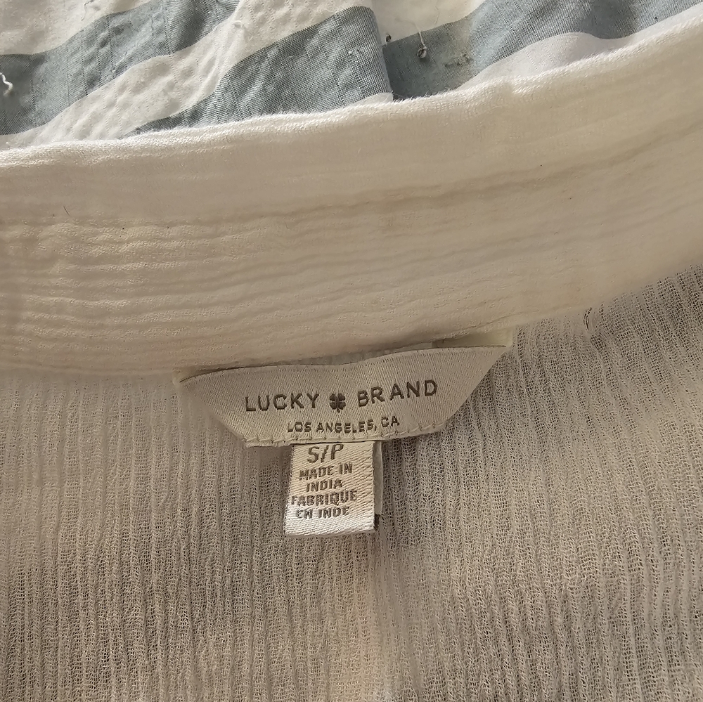 Lucky Brand White Buttoned Tank Size S NWT - Picture 3 of 5